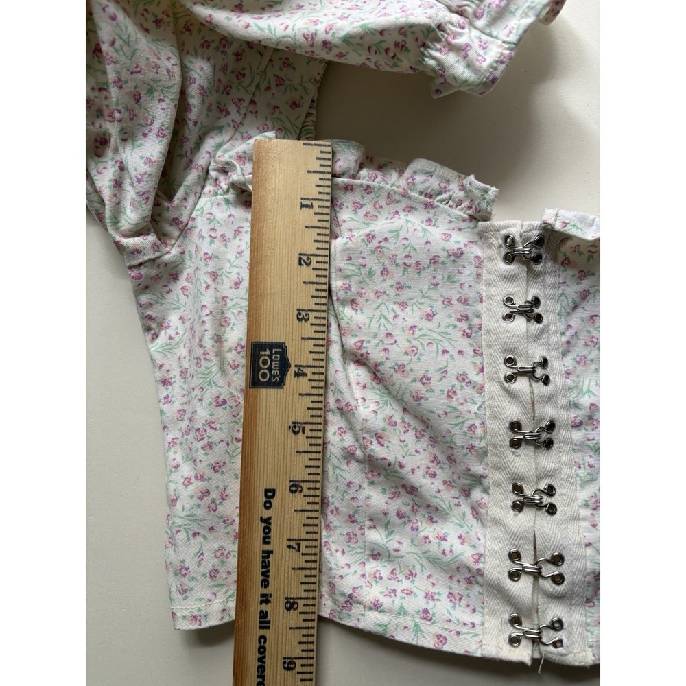 URBAN OUTFITTERS Womens Corset Maiden Coquette Cottagecore Cropped Top - S - Picture 4 of 9